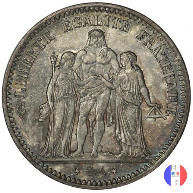 5 franchi Ercole 1848 (Parigi)