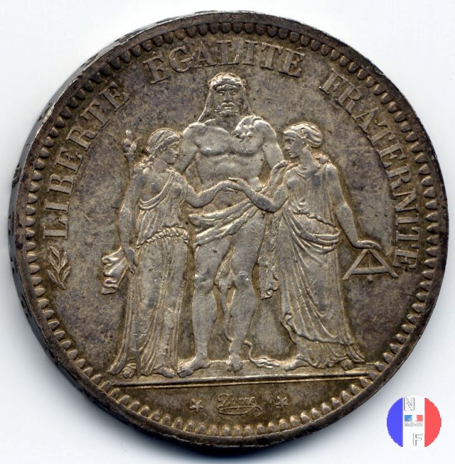 5 franchi Ercole 1872 (Parigi)