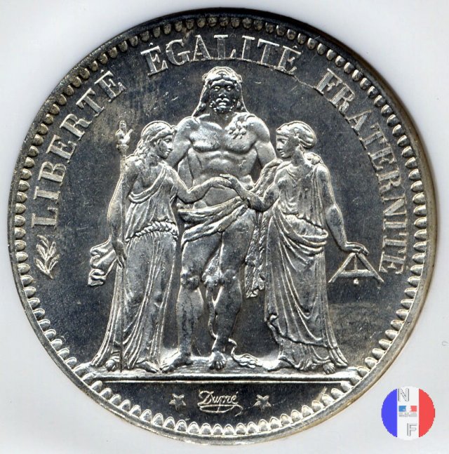 5 franchi Ercole 1873 (Parigi)