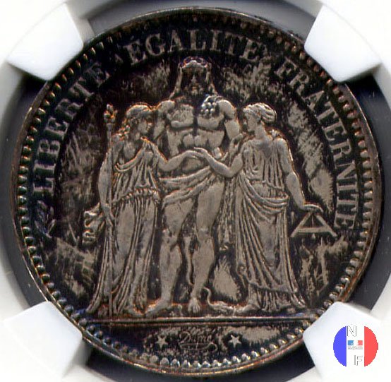 5 franchi Ercole 1875 (Parigi)