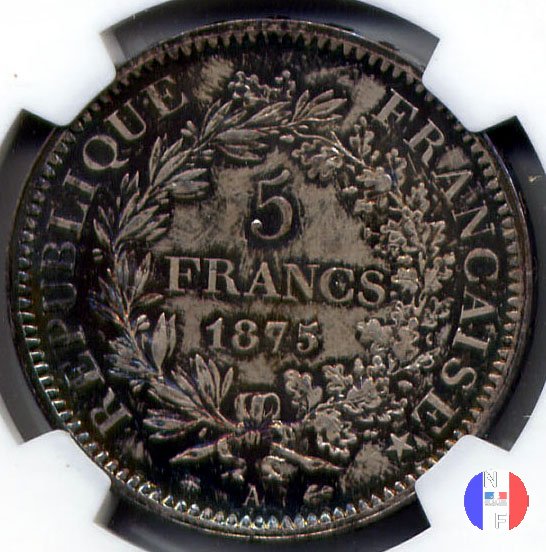 5 franchi Ercole 1875 (Parigi)