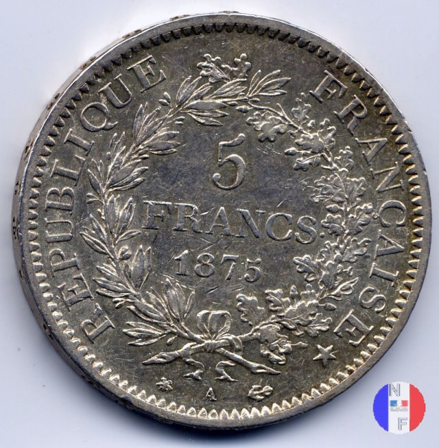 5 franchi Ercole 1875 (Parigi)