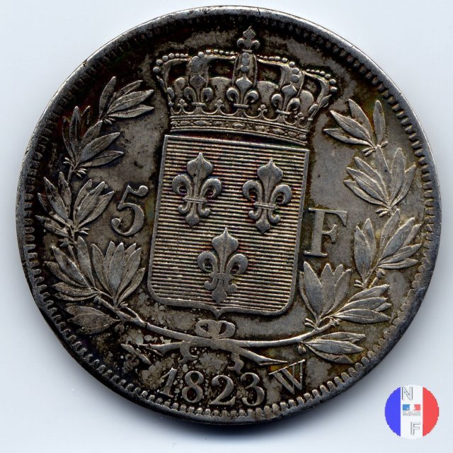 5 franchi 1823 (Lilla)