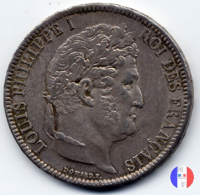 5 franchi - testa coronata 1831 (Perpignan)