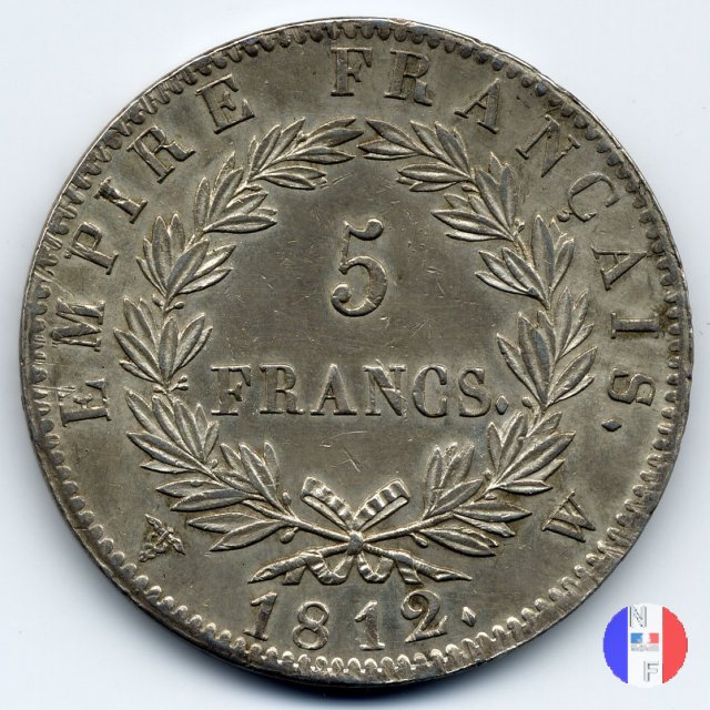 5 franchi - testa laureata, tipo Empire 1811 (Lilla)