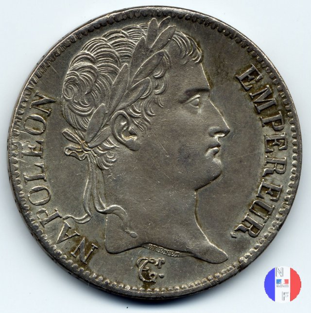 5 franchi - testa laureata, tipo Empire 1811 (Lilla)