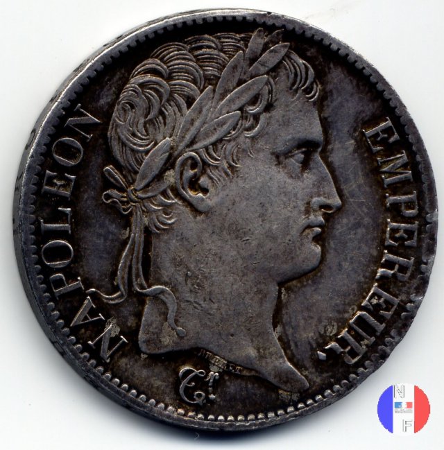 5 franchi - testa laureata, tipo Empire 1814 (Parigi)