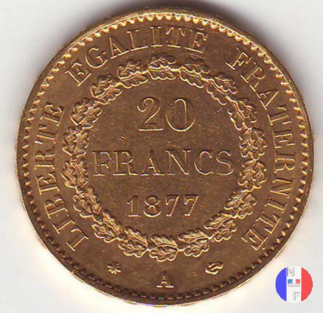 20 franchi Genio 1877 (Parigi)