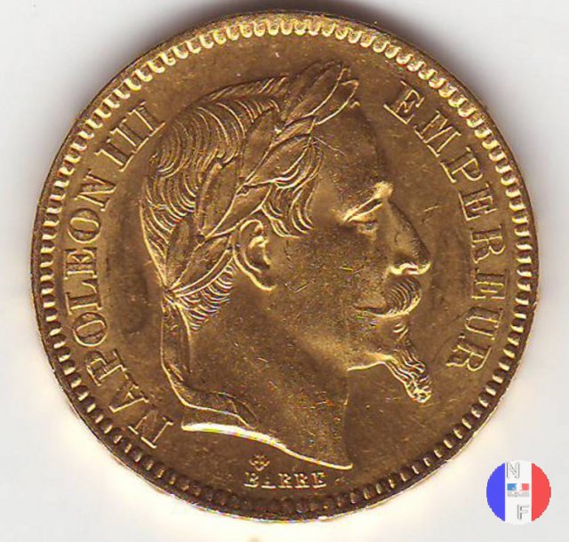 20 franchi - testa laureata 1862 (Strasburgo)