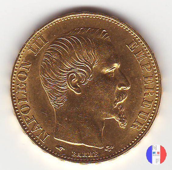 20 franchi - testa nuda 1855 (Parigi)