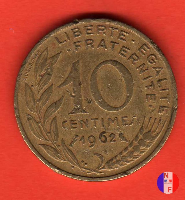 10 centesimi 1962 (Parigi)