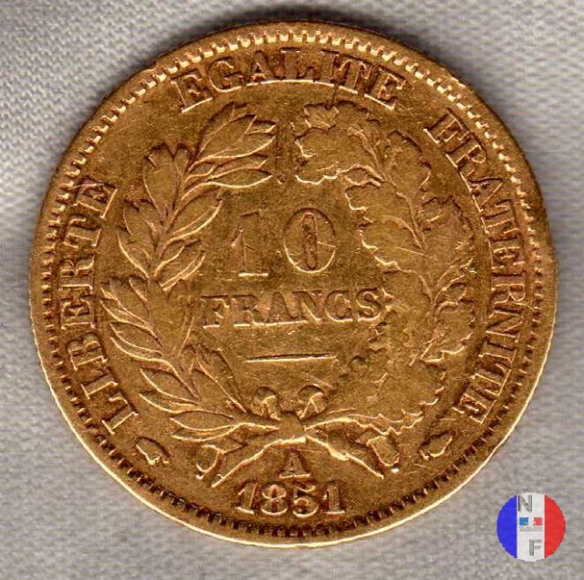 10 franchi 1851 (Parigi)