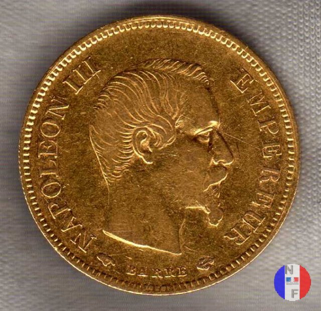 10 franchi - testa nuda, grande modulo 1858 (Parigi)