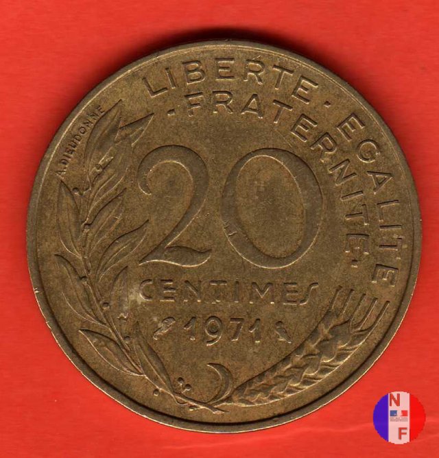 20 centesimi 1971 (Parigi)