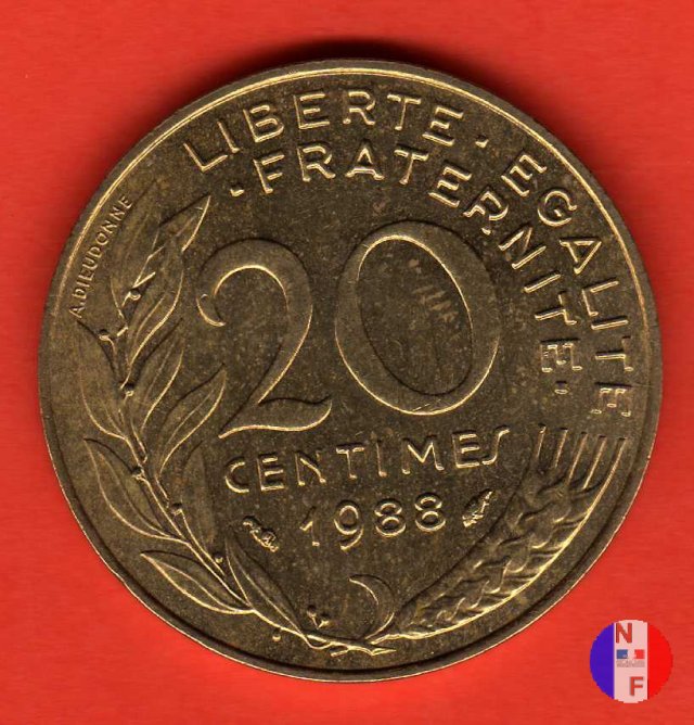 20 centesimi 1988 (Pessac)