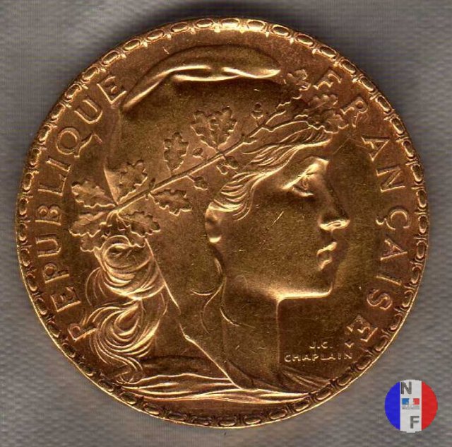 20 franchi gallo 1906 (Parigi)