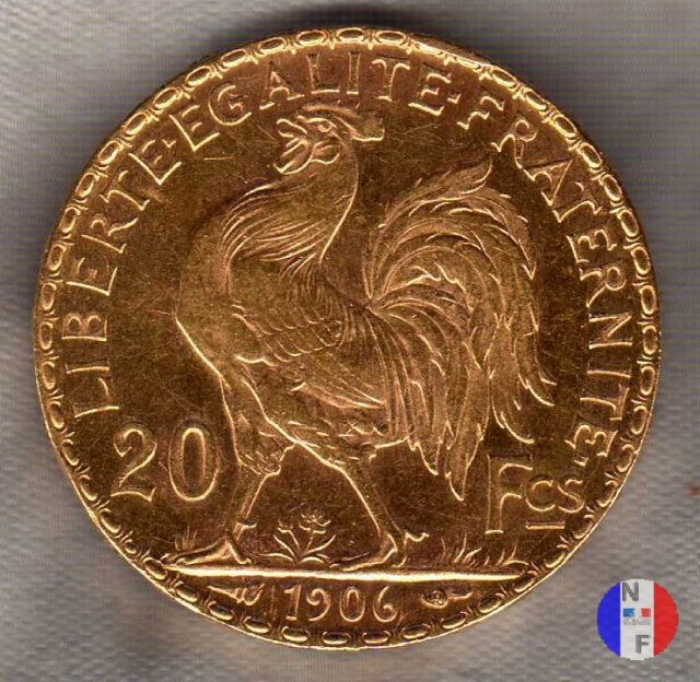 20 franchi gallo 1906 (Parigi)