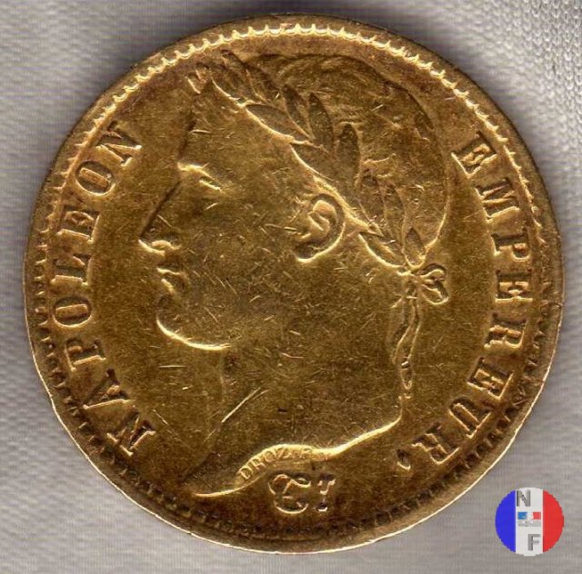 20 franchi - testa laureata, tipo Empire 1814 (Parigi)