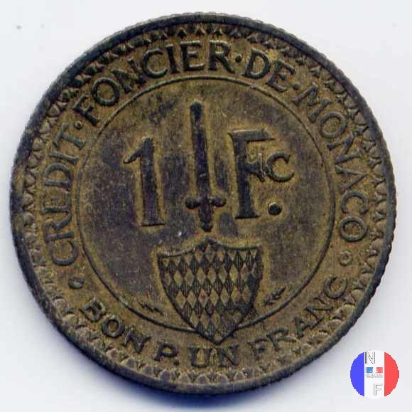 1 franco -  Crédit Foncier 1926 (Poissy)