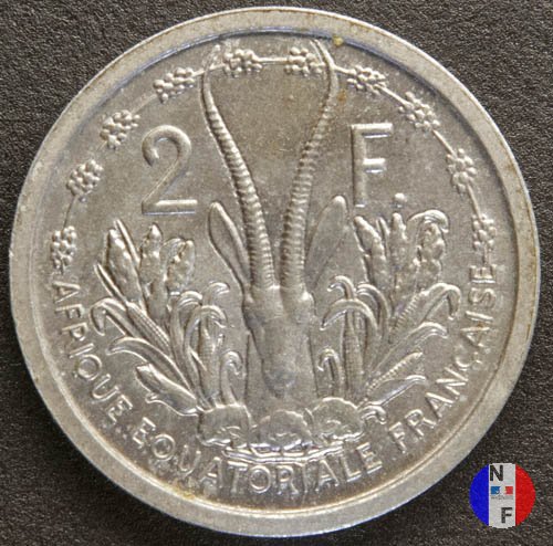 2 franchi A.E.F. - Union Française 1948 (Parigi)