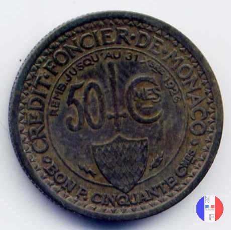 50 centesimi -  Crédit Foncier 1924 (Poissy)