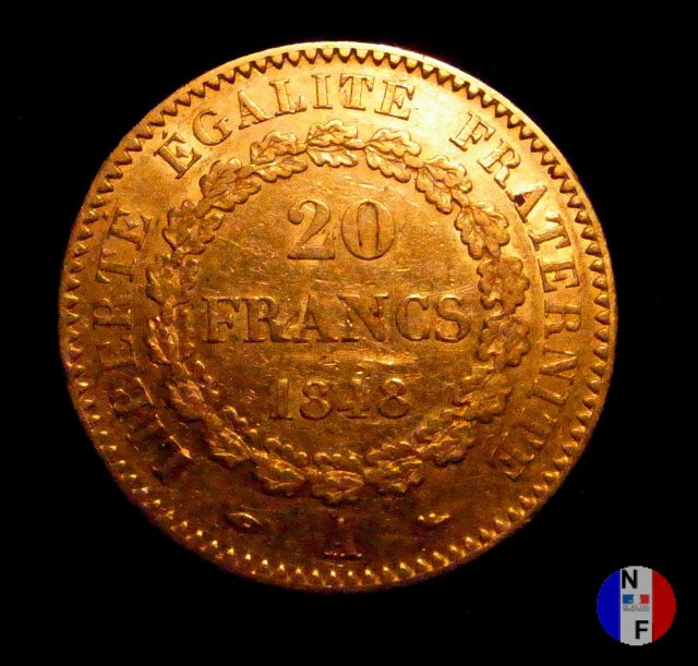20 franchi Genio 1848 (Parigi)