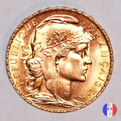 20 franchi gallo 1909 (Parigi)