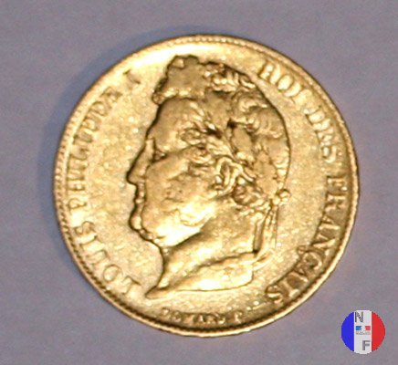 20 franchi - testa coronata 1840 (Parigi)