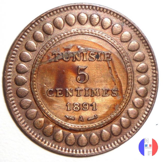 5 centesimi 1891 (Parigi)