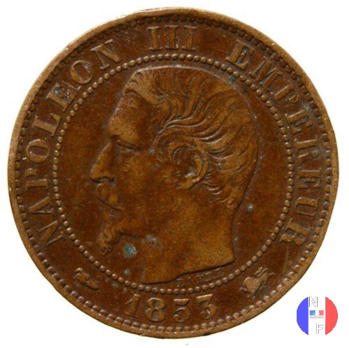 5 centesimi - testa nuda 1853 (Lione)