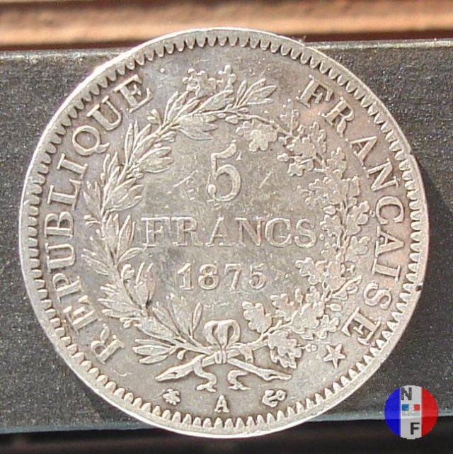 5 franchi Ercole 1875 (Parigi)