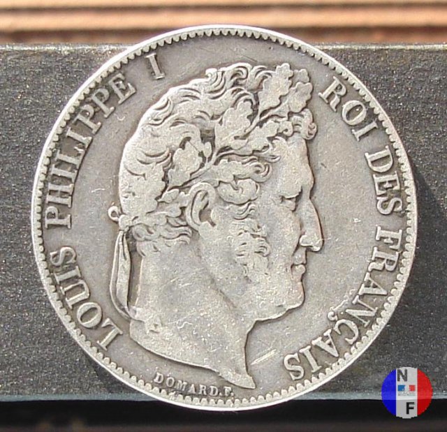 5 franchi - testa coronata 1847 (Parigi)