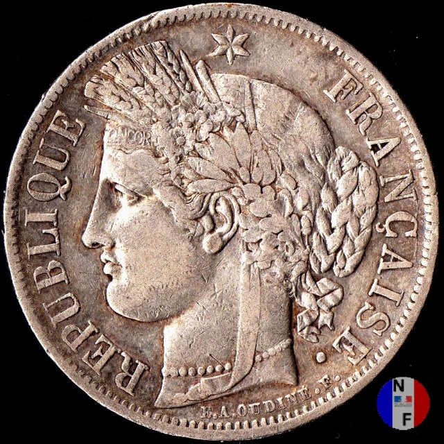 5 franchi Cerere 1849 (Parigi)