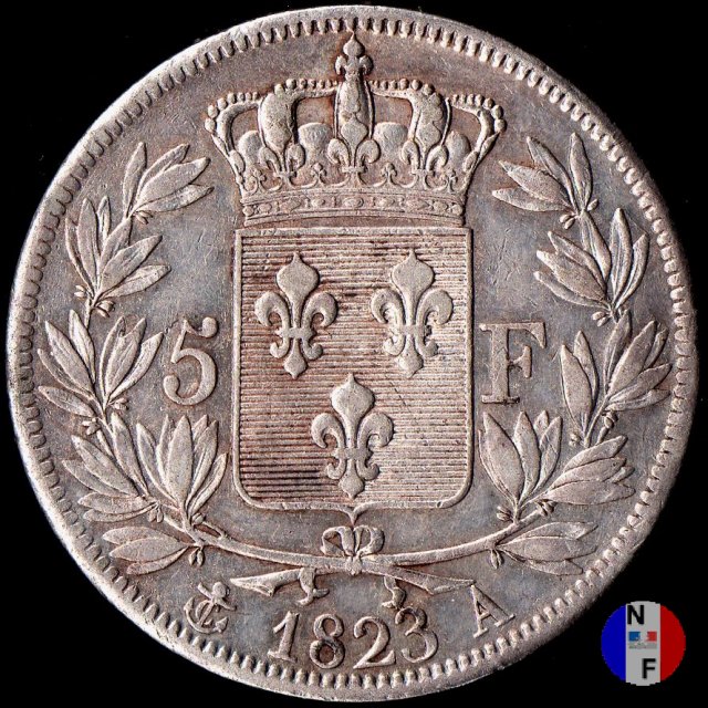 5 franchi 1823 (Parigi)