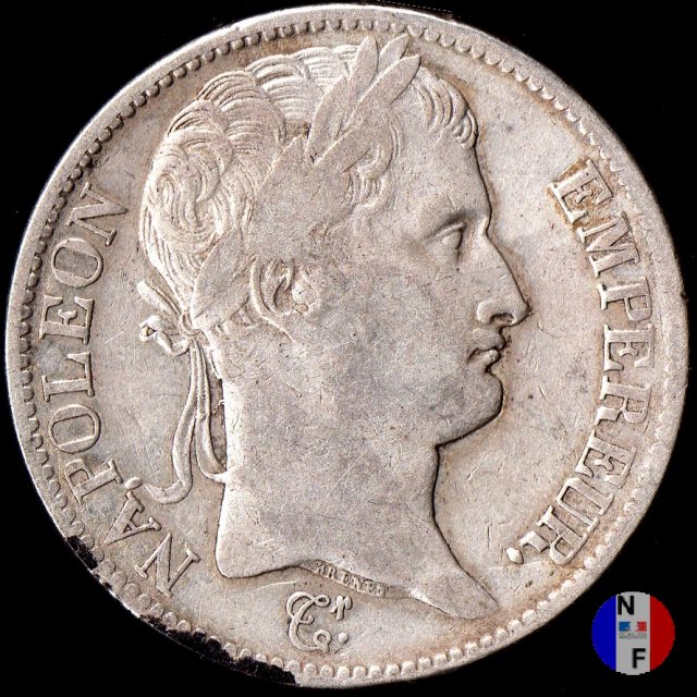 5 franchi - testa laureata, tipo Empire 1810 (Parigi)