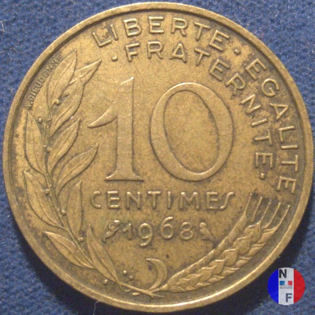 10 centesimi 1968 (Parigi)