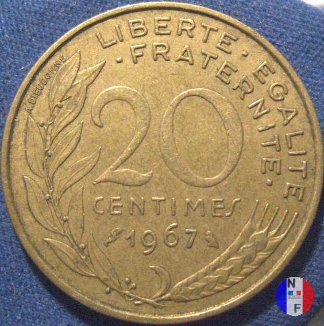 20 centesimi 1967 (Parigi)