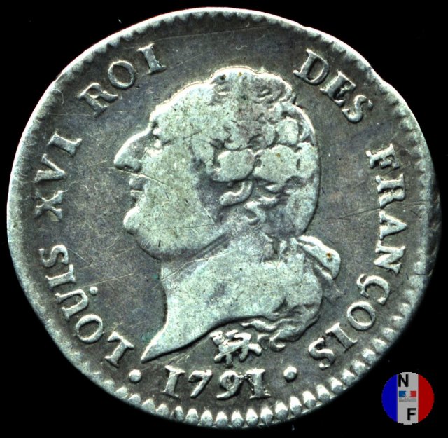 15 sols - tipo françois 1791 (Parigi)