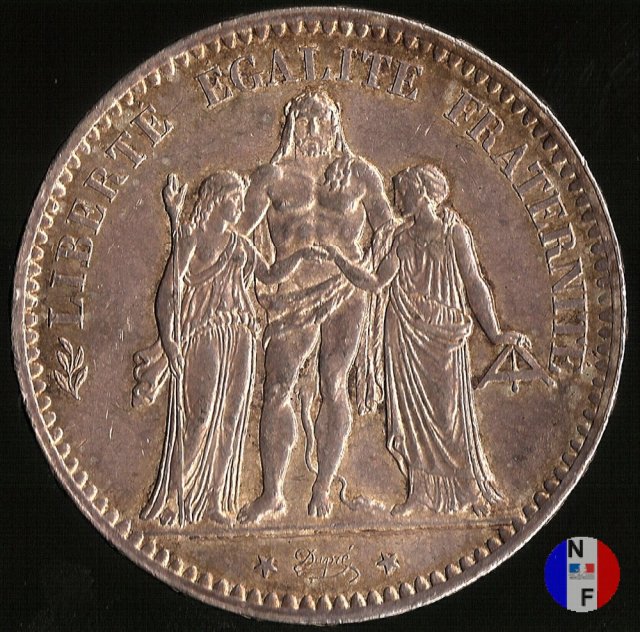 5 franchi Ercole 1876 (Parigi)