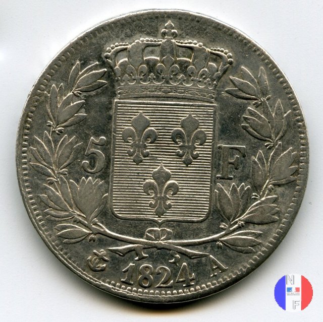 5 franchi 1824 (Parigi)