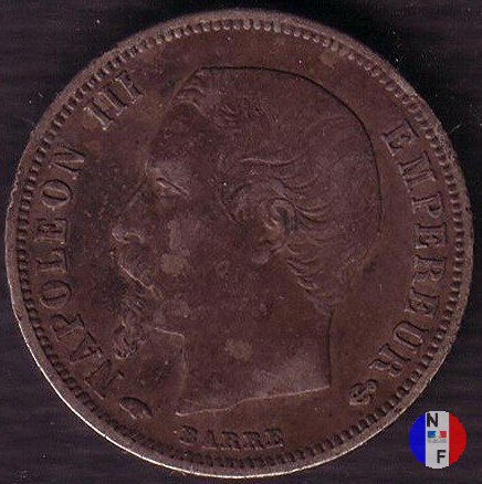 50 centesimi - testa nuda 1860 (Parigi)