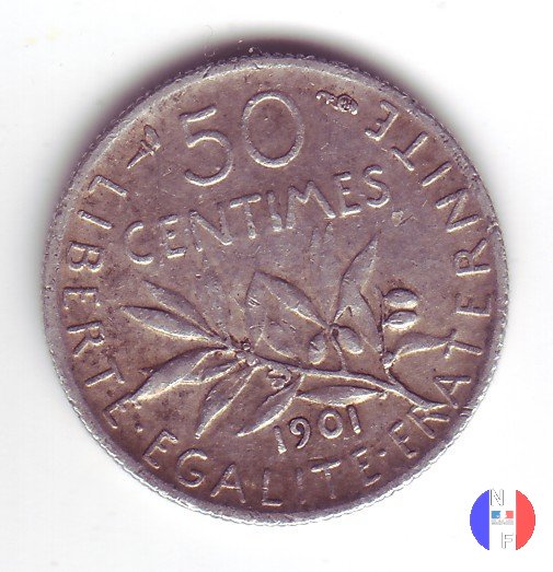 50 centesimi seminatrice 1901 (Parigi)