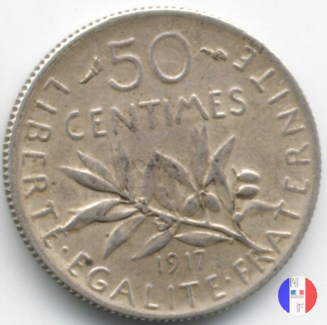 50 centesimi seminatrice 1917 (Parigi)