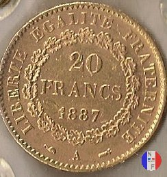 20 franchi Genio 1887 (Parigi)