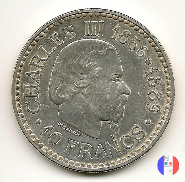 10 franchi 1966 - Carlo III 1966 (Parigi)