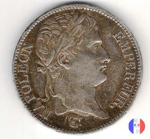 5 franchi - testa laureata, tipo Empire 1811 (Bayonne)