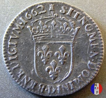 5 sols (1/12 di scudo) 1662 (Lyon)