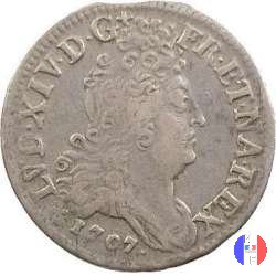 10 Sols alle 4 corone 1707 (Metz)