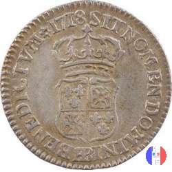 1/10 di scudo di Francia-Navarra 1718 (Strasbourg)