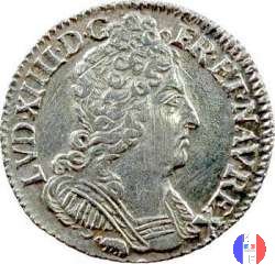 1/10 scudo alle tre corone 1710 (Dijon)